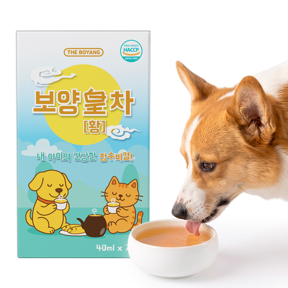 더보양 보양황차 강아지 고양이 황태 보약 노견 노묘 기력보충 면역+영양, 40ml, 7개 - 상세 이미지 2