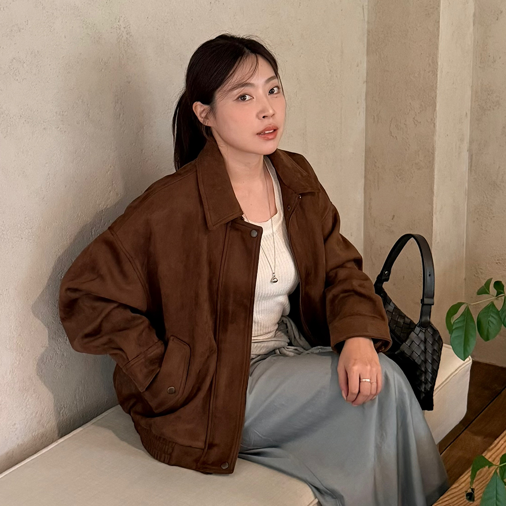 [25% 쿠폰] 후아유 여성 신세틱 스웨이드 자켓 WHJKG4921F - 상품 이미지