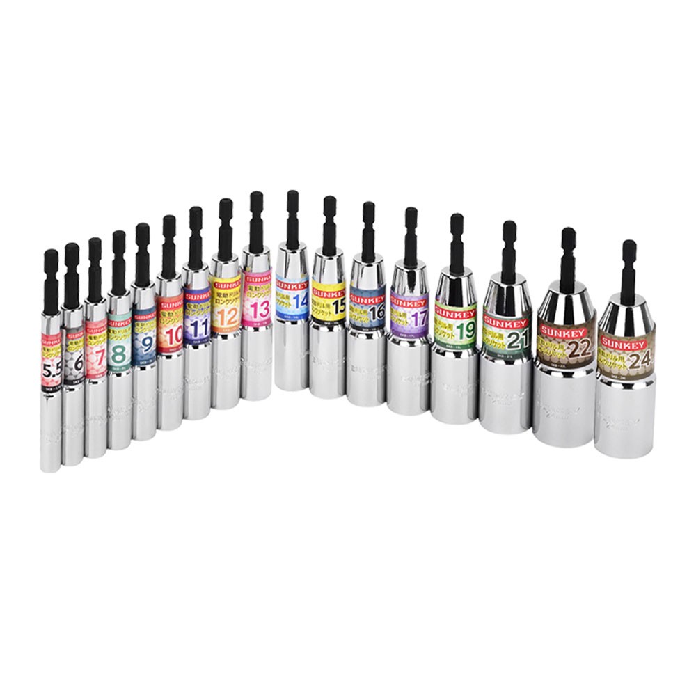 썬키 롱비트소켓 세트 복스알 육각 8pcs 8~19mm SKB-8S - 상세 이미지 4