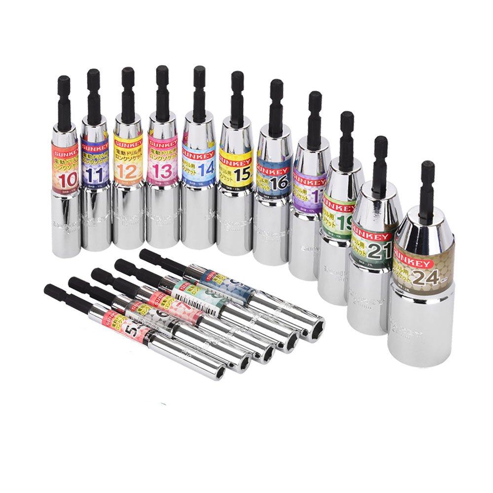 썬키 롱비트소켓 세트 복스알 육각 8pcs 8~19mm SKB-8S - 상세 이미지 2