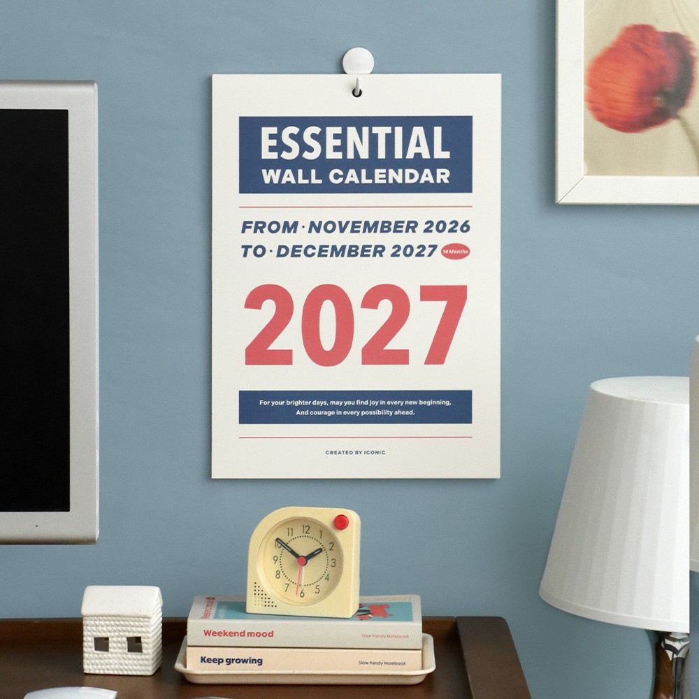 2027년 벽걸이 달력 A4 27년 음력 월 캘린더 2027 인테리어 포스터 - 상세 이미지 2