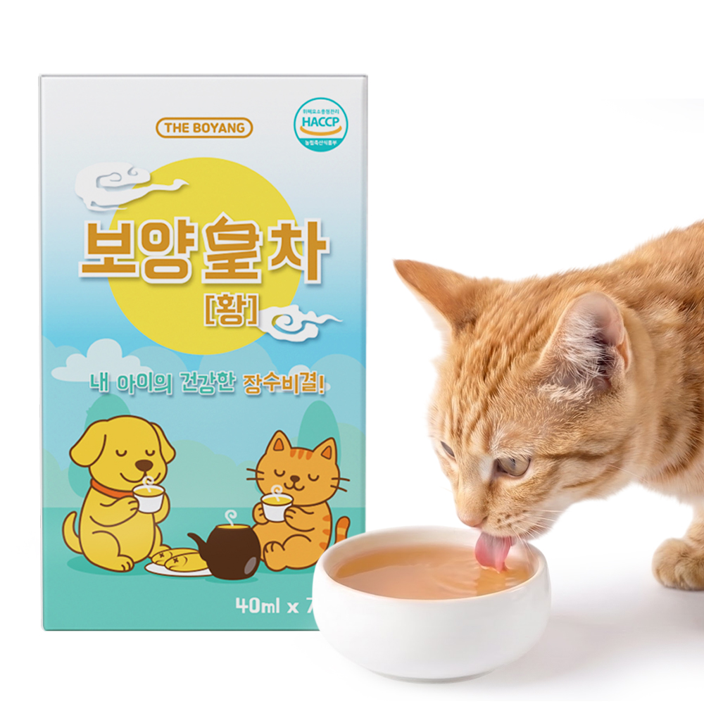 더보양 보양황차 강아지 고양이 황태 보약 노견 노묘 기력보충 면역+영양, 40ml, 7개 - 상세 이미지 3