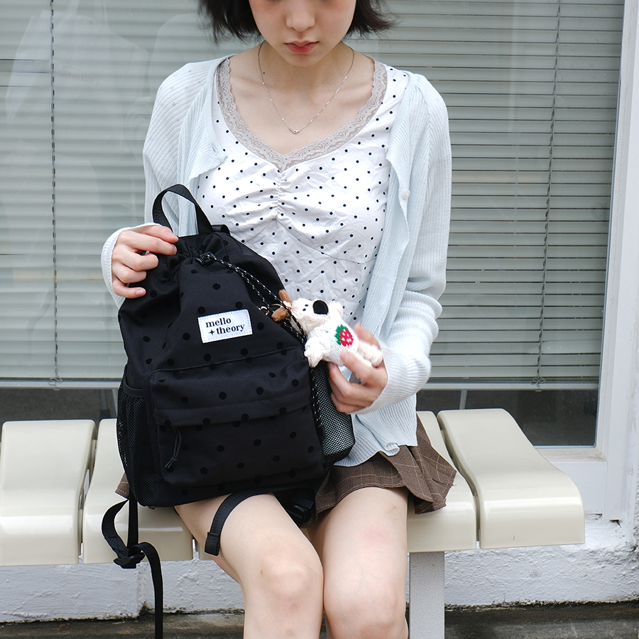 JOY STRING MINI BACKPACK - 블랙도트 조이 스트링 미니백팩 - 상세 이미지 4