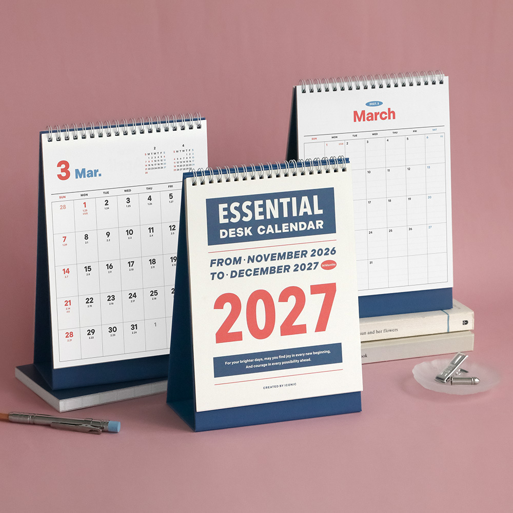 2027년 탁상달력 음력 27년 데스크 캘린더 업무용 스케줄러 - 상세 이미지 4