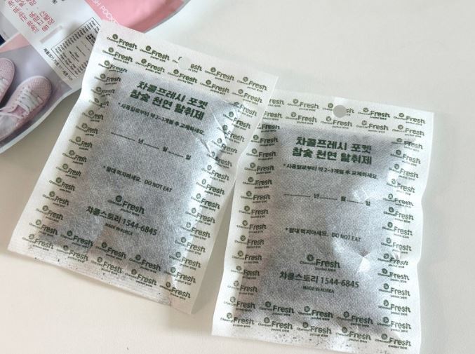 차콜프레시 포켓 국내산 백탄 참숯 서랍장 옷장 신발장 생활탈취제 50g, 3개 이미지 7