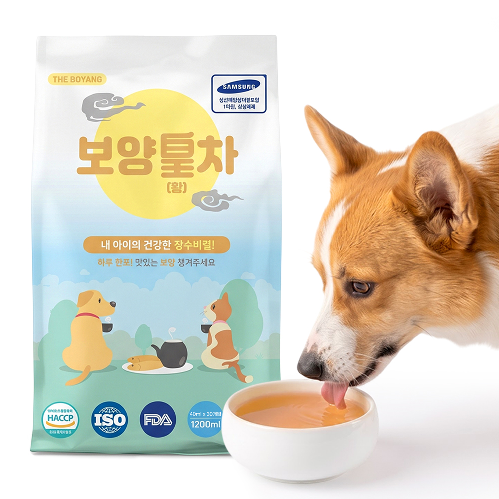 더보양 보양황차 강아지 고양이 황태 보약 노견 노묘 기력보충 면역+영양, 40ml, 30개 - 상세 이미지 2