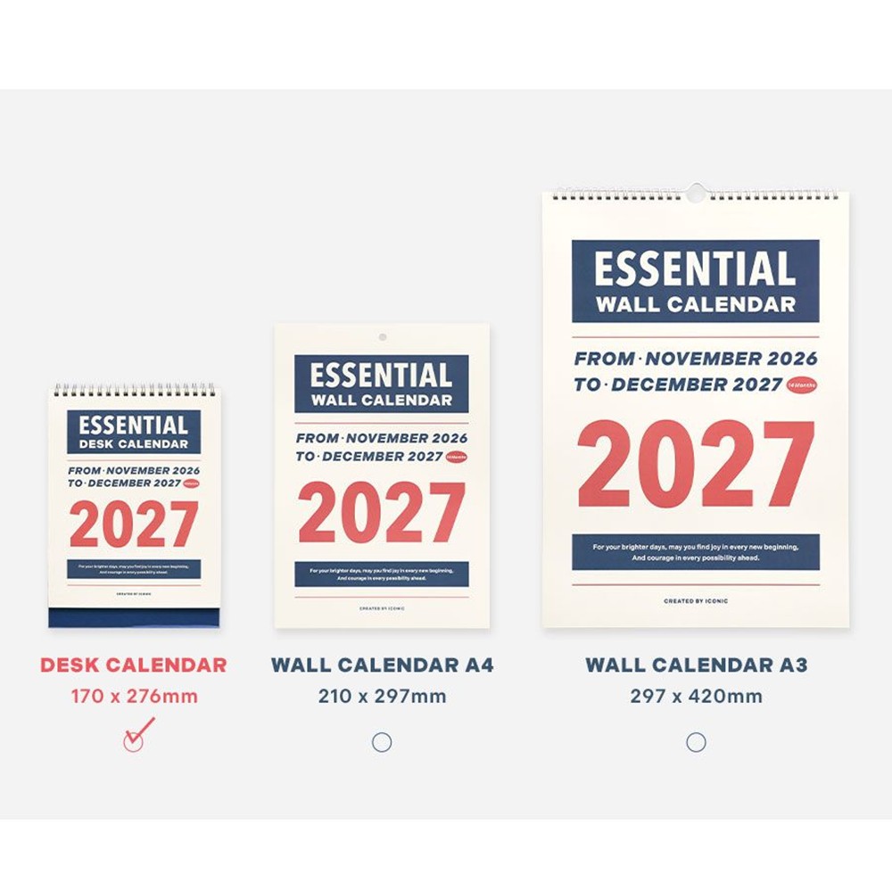 2027년 음력 탁상달력 절기 27년 데스크 캘린더 세로형 2027 책상 스케줄러 - 상세 이미지 4