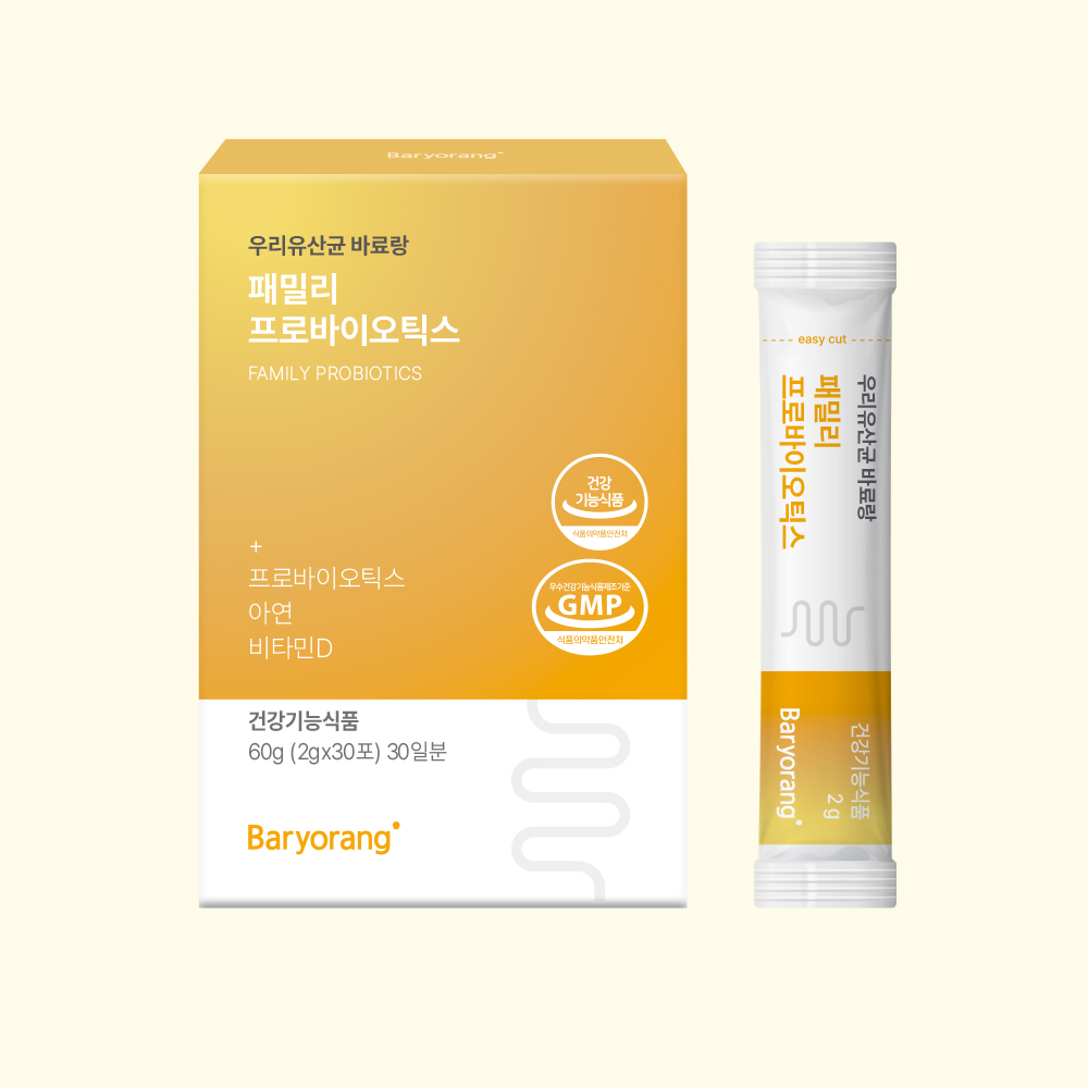 바료랑 패밀리 온가족 유산균 신바이오틱스 30포, 1개 - 상품 이미지