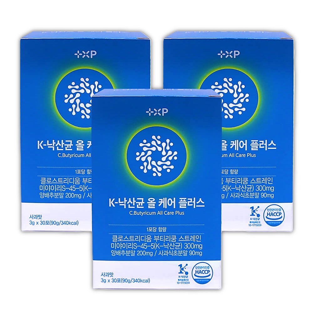 K 낙산균 올케어 사과초모식초 양배추 분말 비타민하우스 유산균 30포, 3개 - 상세 이미지 3