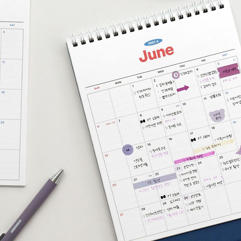 2027년 음력 탁상달력 절기 27년 데스크 캘린더 세로형 2027 책상 스케줄러 이미지 7