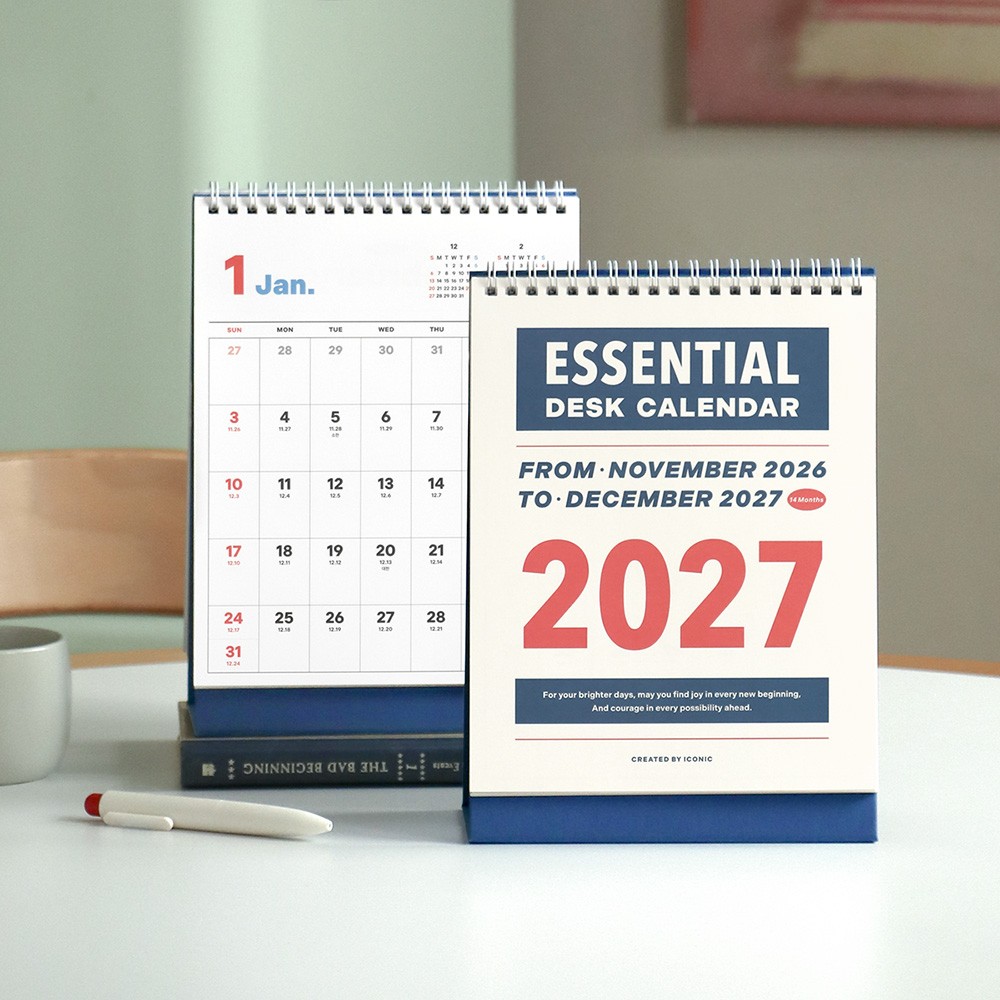2027년 음력 탁상달력 절기 27년 데스크 캘린더 세로형 2027 책상 스케줄러 - 상세 이미지 3