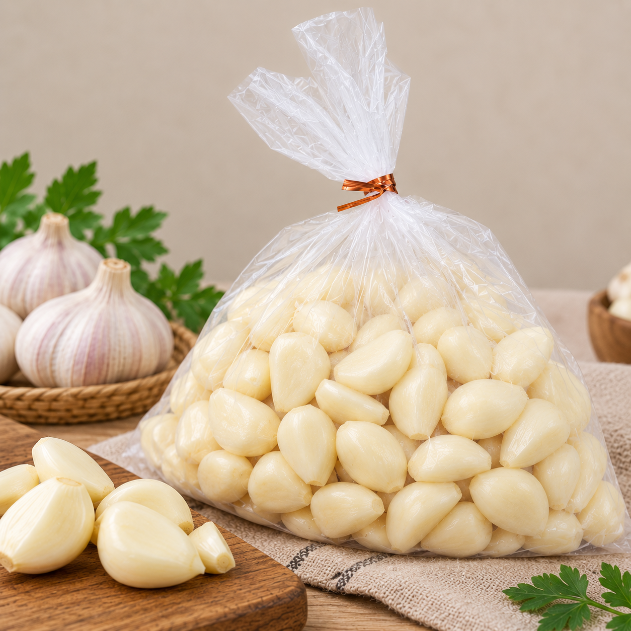 쿡네이처 국내산 꼭지제거 깐마늘 당일손질 2kg 3kg 5kg - 상품 이미지