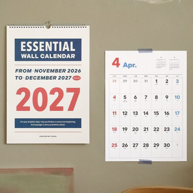 2027 벽걸이달력 A3 2027년 벽달력 심플 27년 월캘린더 음력 이미지 7