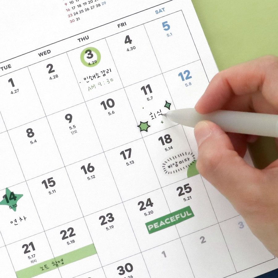 2027년 탁상달력 음력 27년 데스크 캘린더 업무용 스케줄러 이미지 6