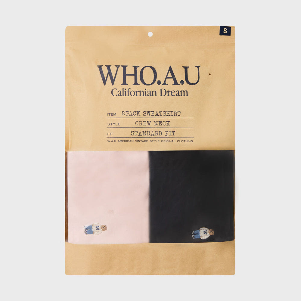 후아유 남녀공용 (2PACK) 스티브 맨투맨 WHMWG4951U 가격 비교 WHO.A.U 스토어 후아유 남녀공용 (2PACK) 스티브 맨투맨 WHMWG4951U