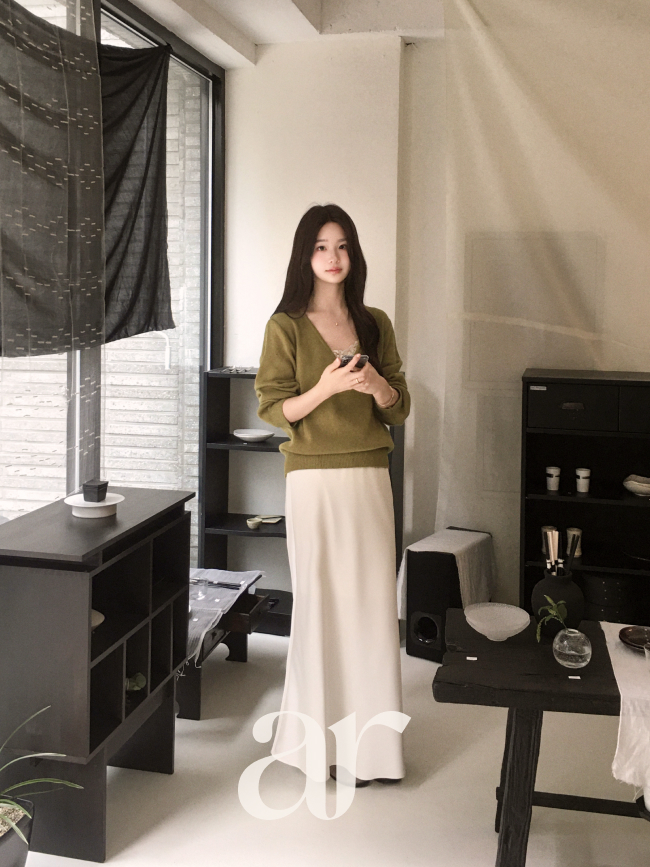 (국내제작) 밴딩 스트링 머메이드 롱 스커트 sk7908 - 상세 이미지 5