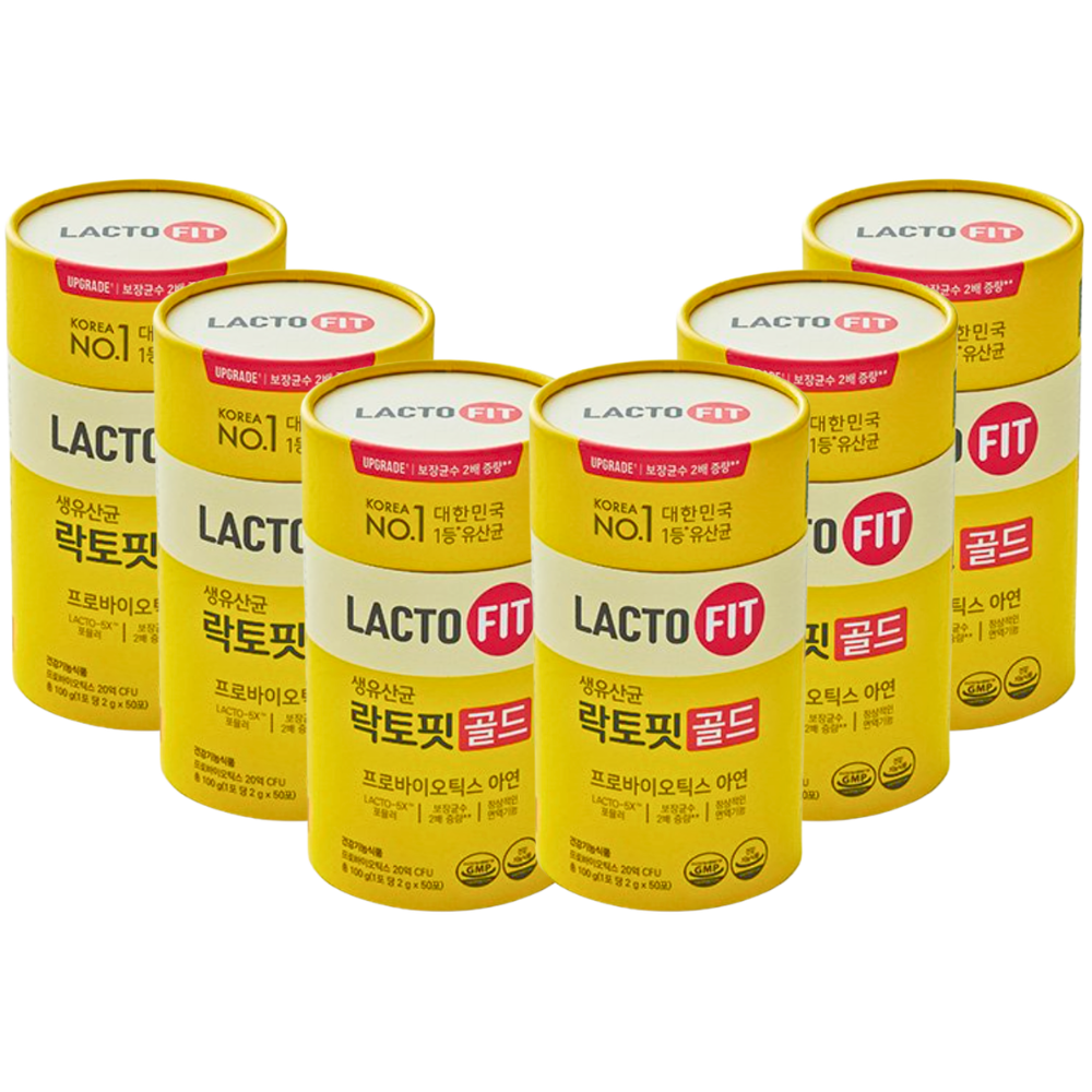 [네이버 타임특가] 종근당건강 락토핏 골드 50포 x6통 (300일분)