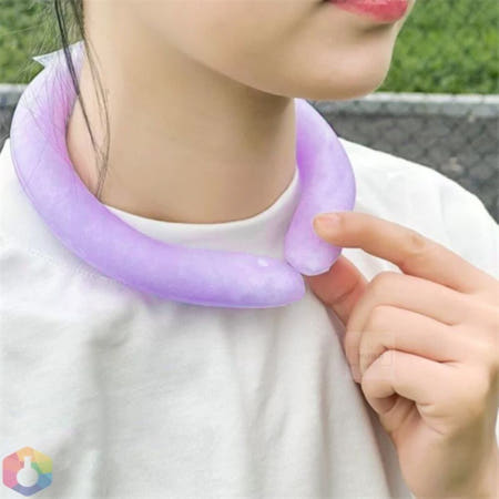 4보급창고 아이스 넥쿨러 퍼플 쿨링목걸이 아이스목걸이 냉목쿨러