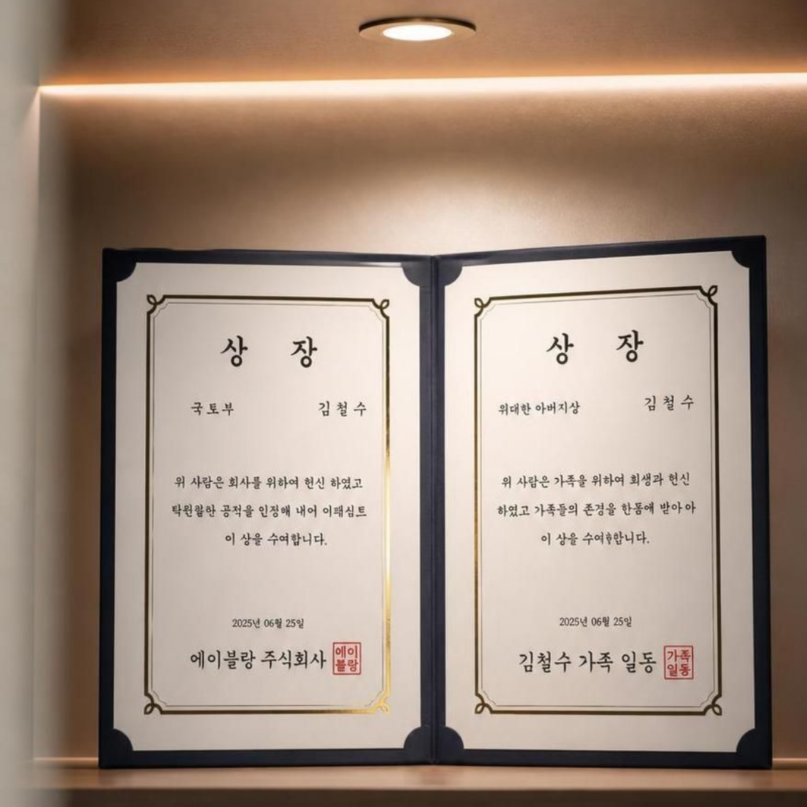 상장 제작 케이스 공로 졸업 표창장 소량가능 - 상품 이미지