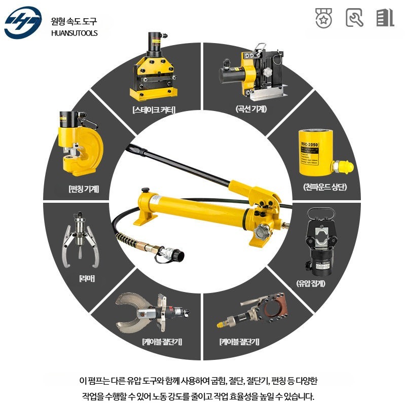 고압 유압 핸드 스테이션 산업용 수동 CP-180 압력계 펌프 - 상세 이미지 5