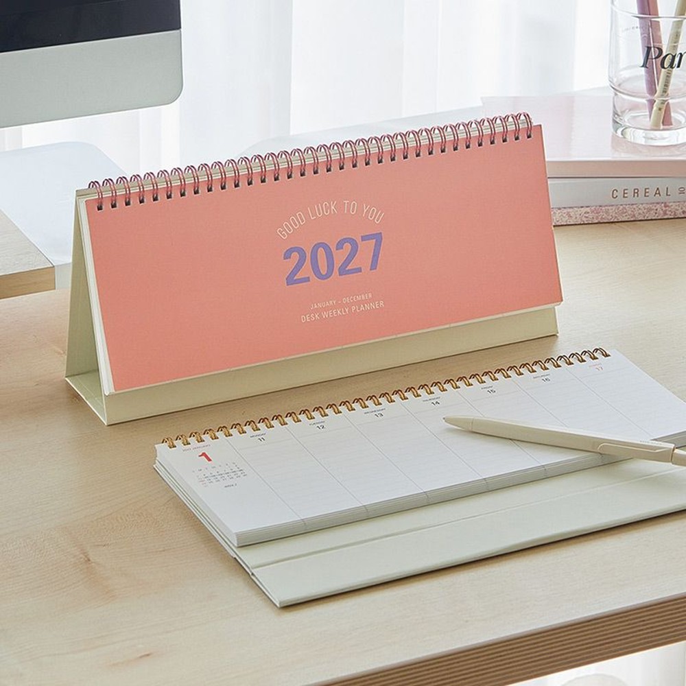 27년 위클리 플래너 달력 가로형 2027년 데스크 주간 메모 스케줄러 2027 테이블토크 이미지 6
