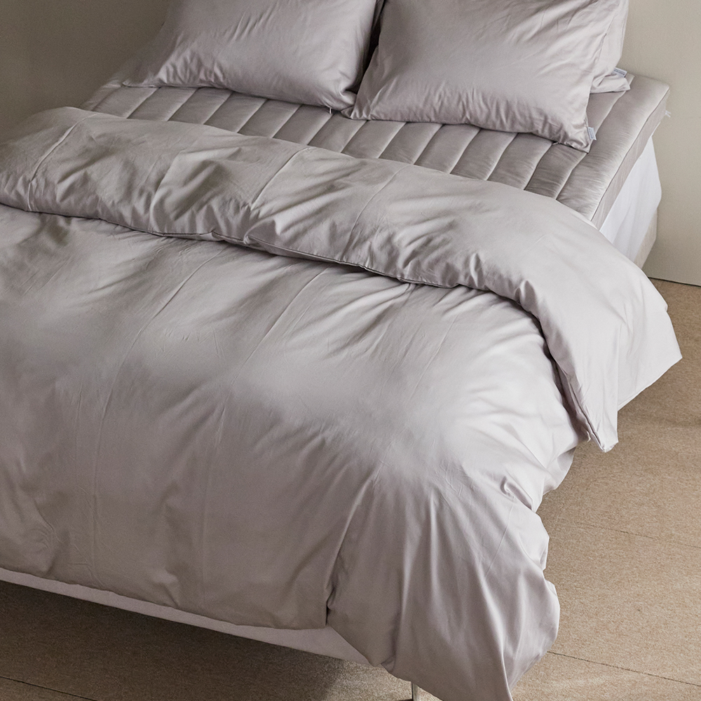 솔리드 순면 60수 호텔침구 구스 이불커버 화이트, SS - 상세 이미지 4