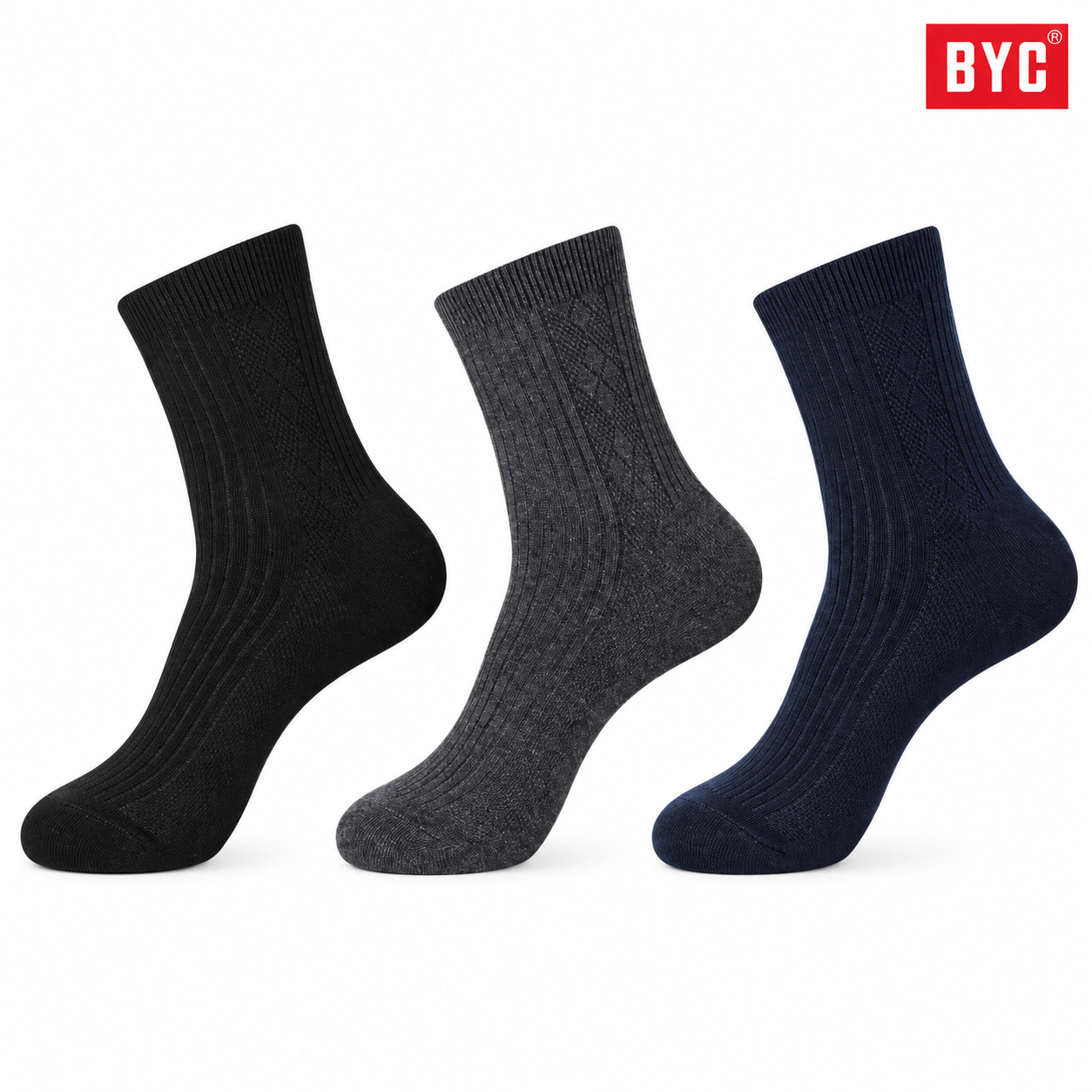 비와이씨 BYC 빅사이즈 국내산 남성 맥시멈 중목양말 10켤레 sms1115 - 상품 이미지