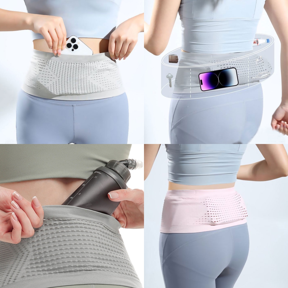 360도수납 조깅 달리기 러닝 벨트 밴드 허리 수납 플립 핸드폰 백 가방 - 상품 이미지