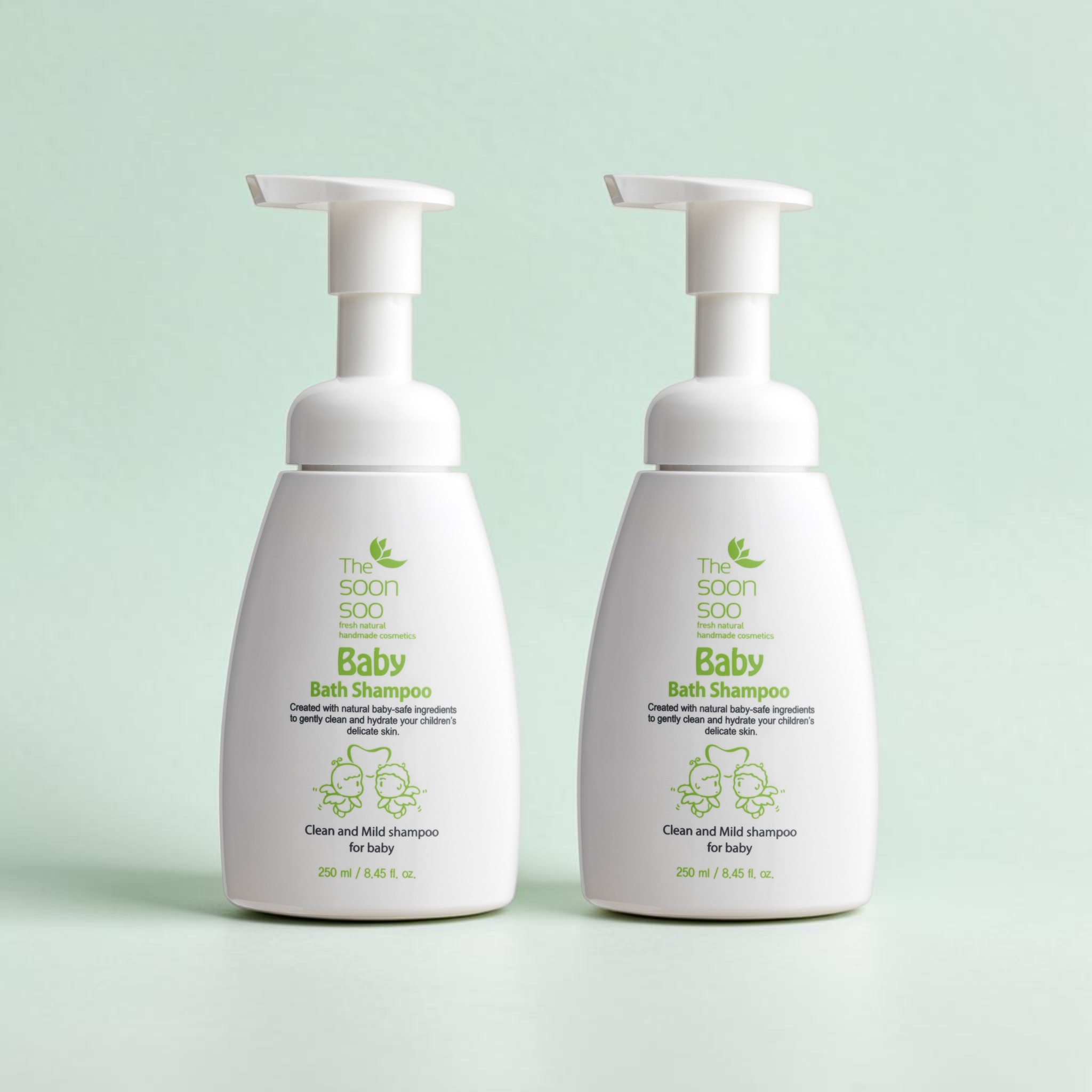 [2개] 더순수 아기 거품 샴푸 약산성 저자극 탑투토 250ml, 2개