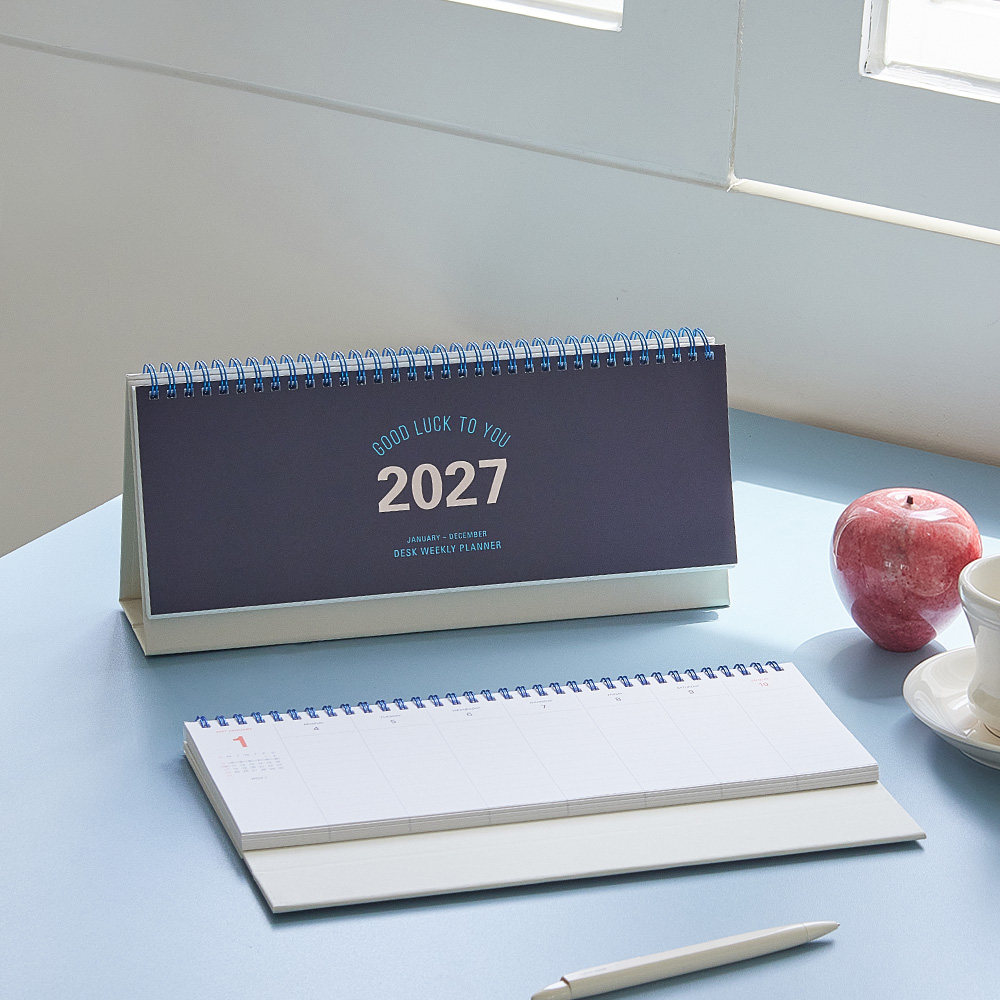 테이블토크 2027 위클리 플래너 2027년 데스크 스케줄러 주간 27년 스탠딩 탁상 - 상세 이미지 2