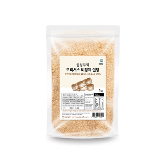 비정제 설탕 공정무역 모리셔스 사탕수수 100% 1kg - 상품 이미지