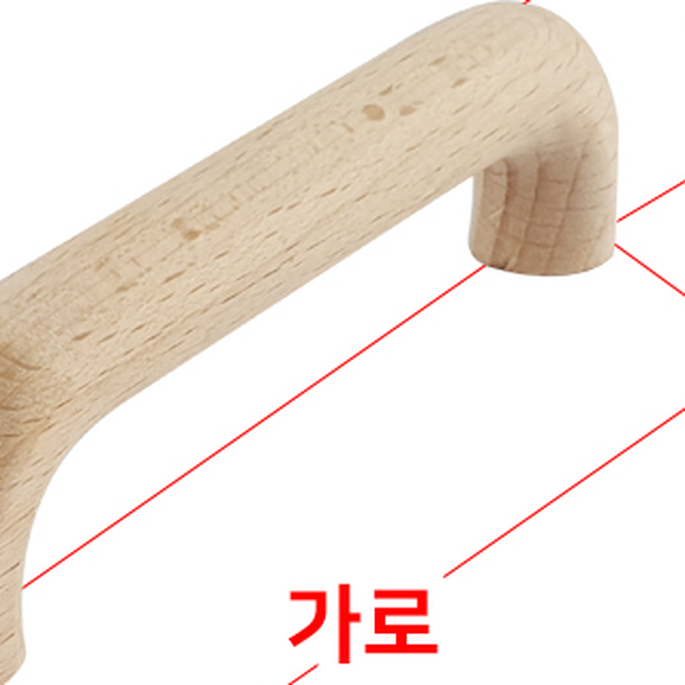 ㄷ자형가구인테리어원목손잡이 내추럴우드나무손잡이 DIY가구부속셀프인테리어 96P - 상세 이미지 2