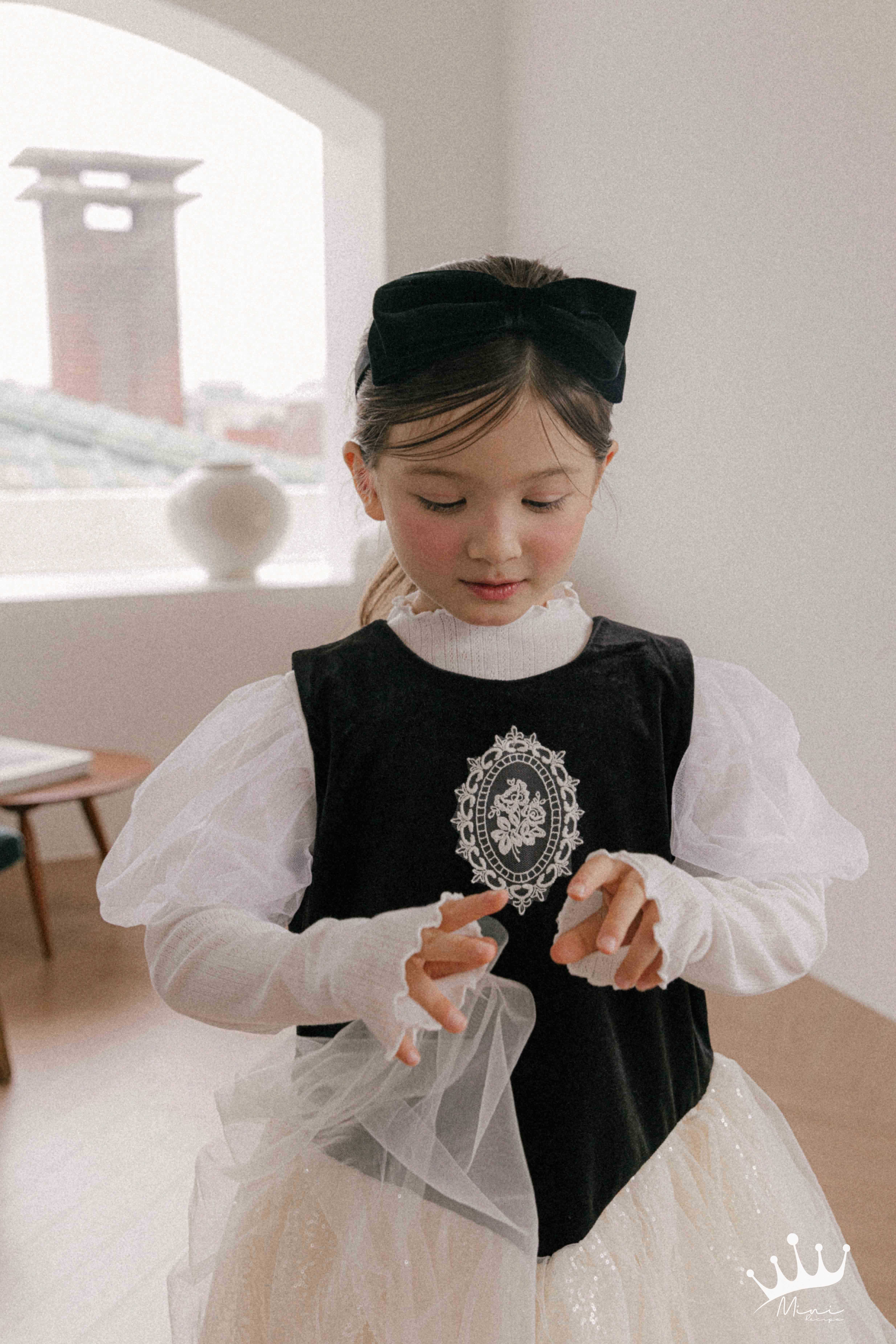미니레시피 여아 벨벳 리본 머리띠 장식 어린이집 생일룩 데일리 - 상세 이미지 4
