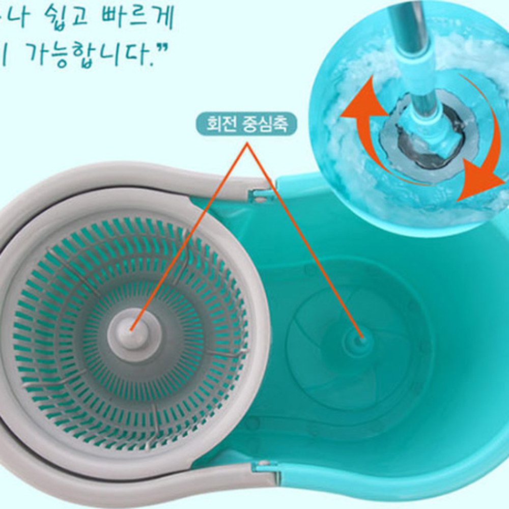 미끄럼방지헤드 스텐봉바닥청소물걸레청소기 키높이조절회전식물걸레 360도회전 - 상세 이미지 5