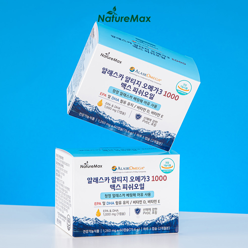 알래스카 알티지 오메가3 맥스 1000mg 피쉬오일 60캡슐 2개월분 2개 - 상세 이미지 2