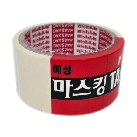 혜명상점 혜성 마스킹테이프 50mm X 12m 미색 종이마스킹 - 박스 (50개입) 바닥테이프 투명테이프 점착테이프세르지오 양면테이프 종이테이프