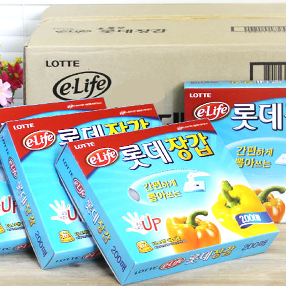 저밀도폴리에틸렌청소용 환경호르몬안심음식물조리용위생장갑 FDA적합원료주방생활일회용장갑 200매 20개입 - 상세 이미지 3