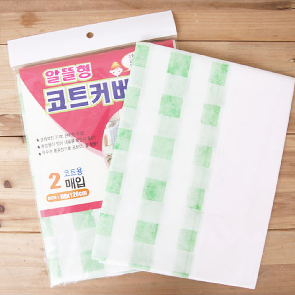알뜰형의류보호코트커버 투명창곰팡이방지의류커버 국내산좀예방 2개입 - 상세 이미지 3