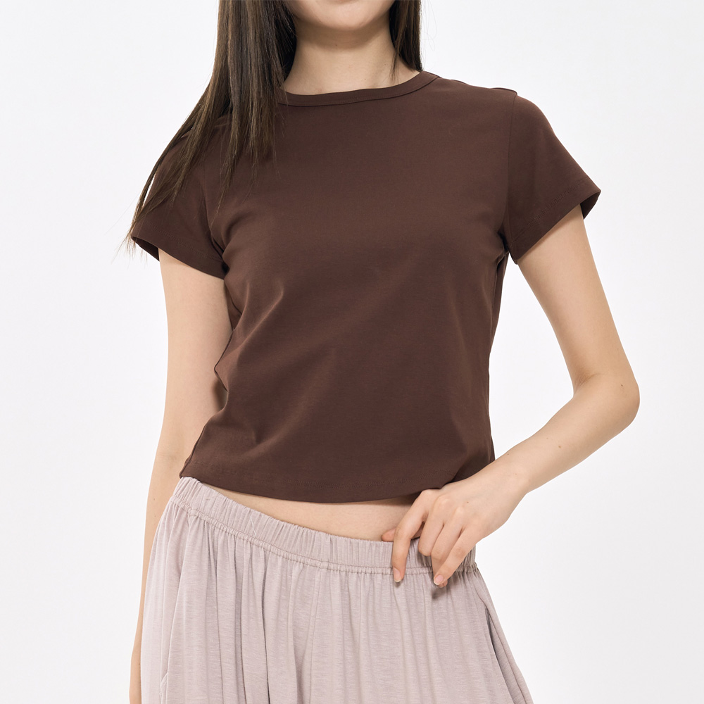 코튼스판 캡소매 반팔티 CDRA26A01 이미지 8