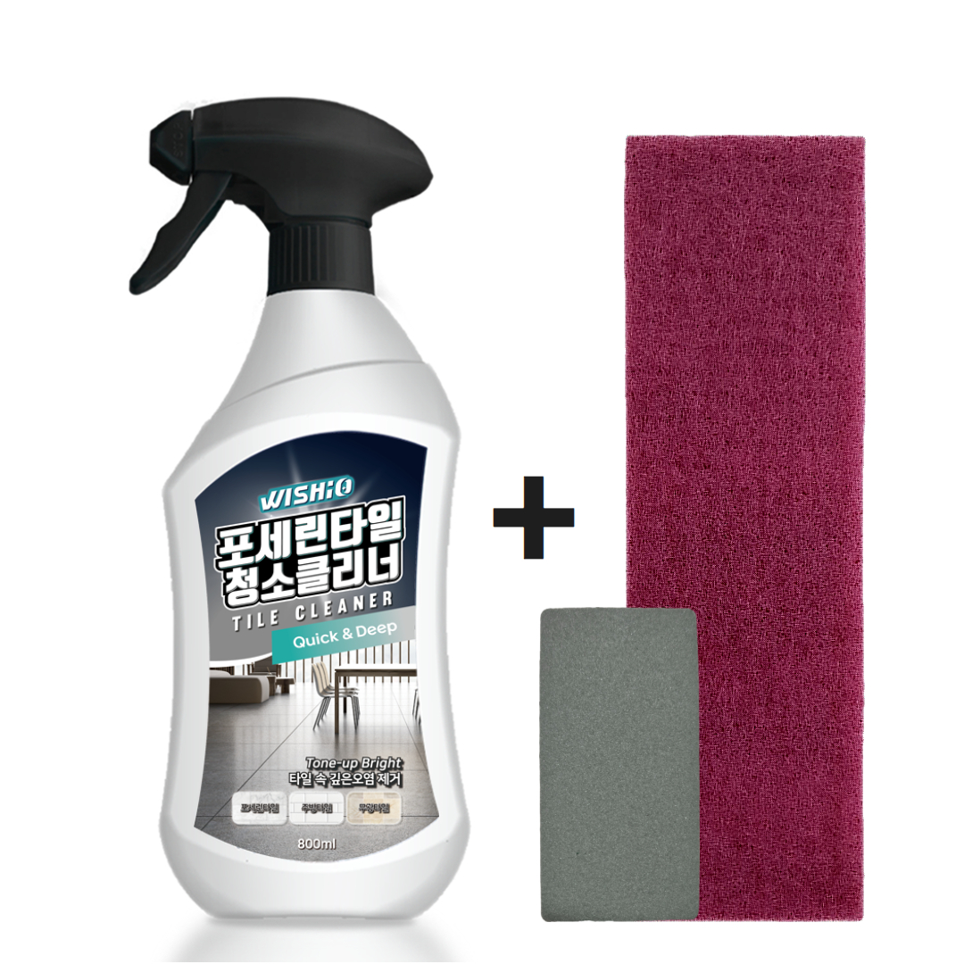 포세린타일 청소 바닥클리너 위시오 마루 찌든때 타일 포슬린 사무실 세제 800ml - 상품 이미지