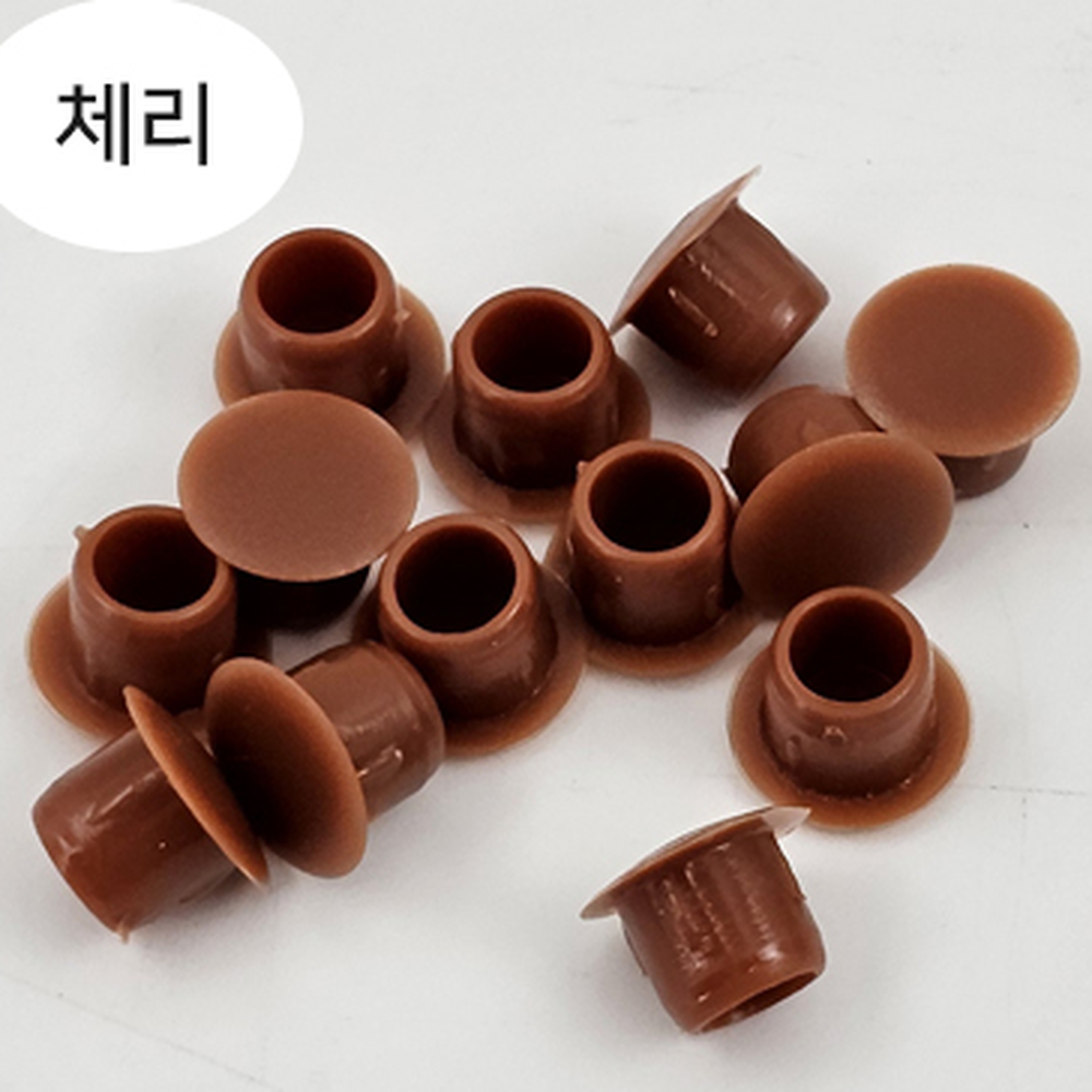 PVC재질가구마감피스커버 미색피스캡 깔끔마감구멍마개 8mm 2000개 - 상세 이미지 3
