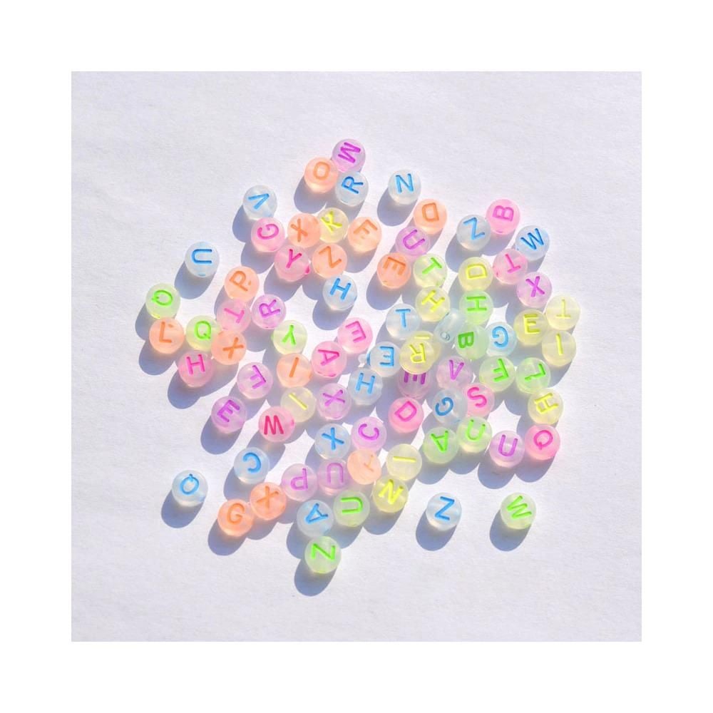 형광 비즈 100pcs - 상품 이미지