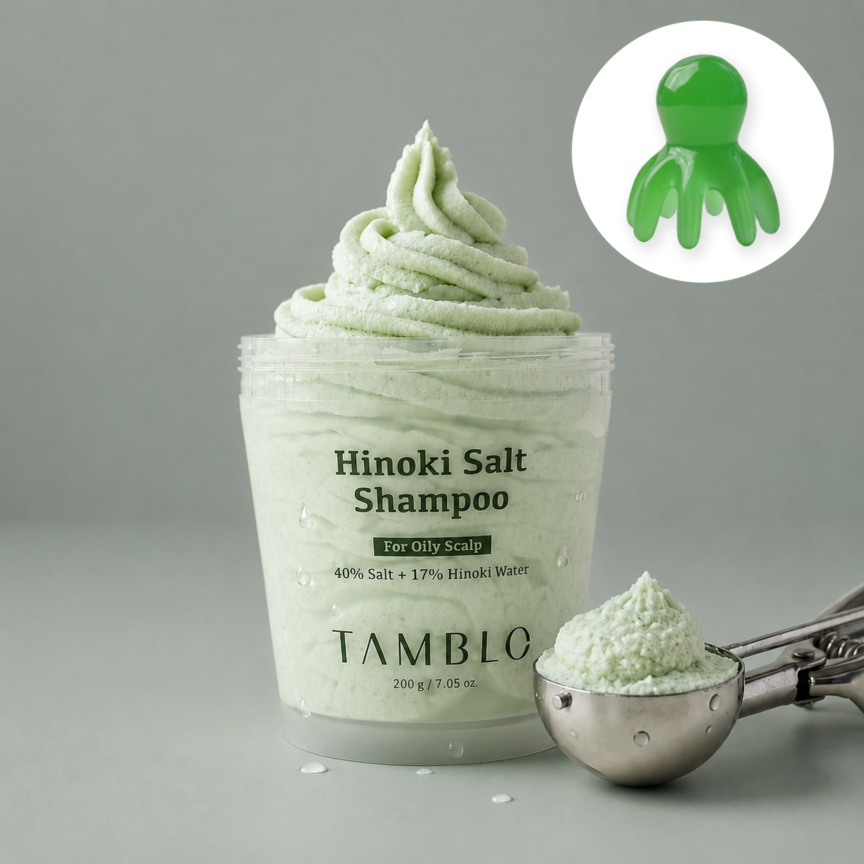 탐블로 히노키 솔트 샴푸 편백 소금 지성 두피스케일링 각질 200g (괄사증정) - 상품 이미지