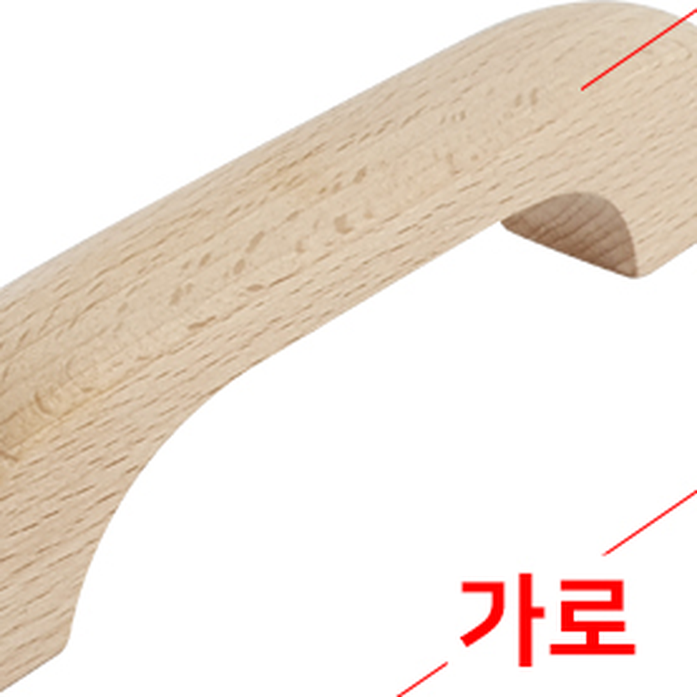 무도장DIY가구리폼원목손잡이 라운드디자인셀프인테리어나무손잡이 천연원목가구부속 96P 96mm - 상세 이미지 2