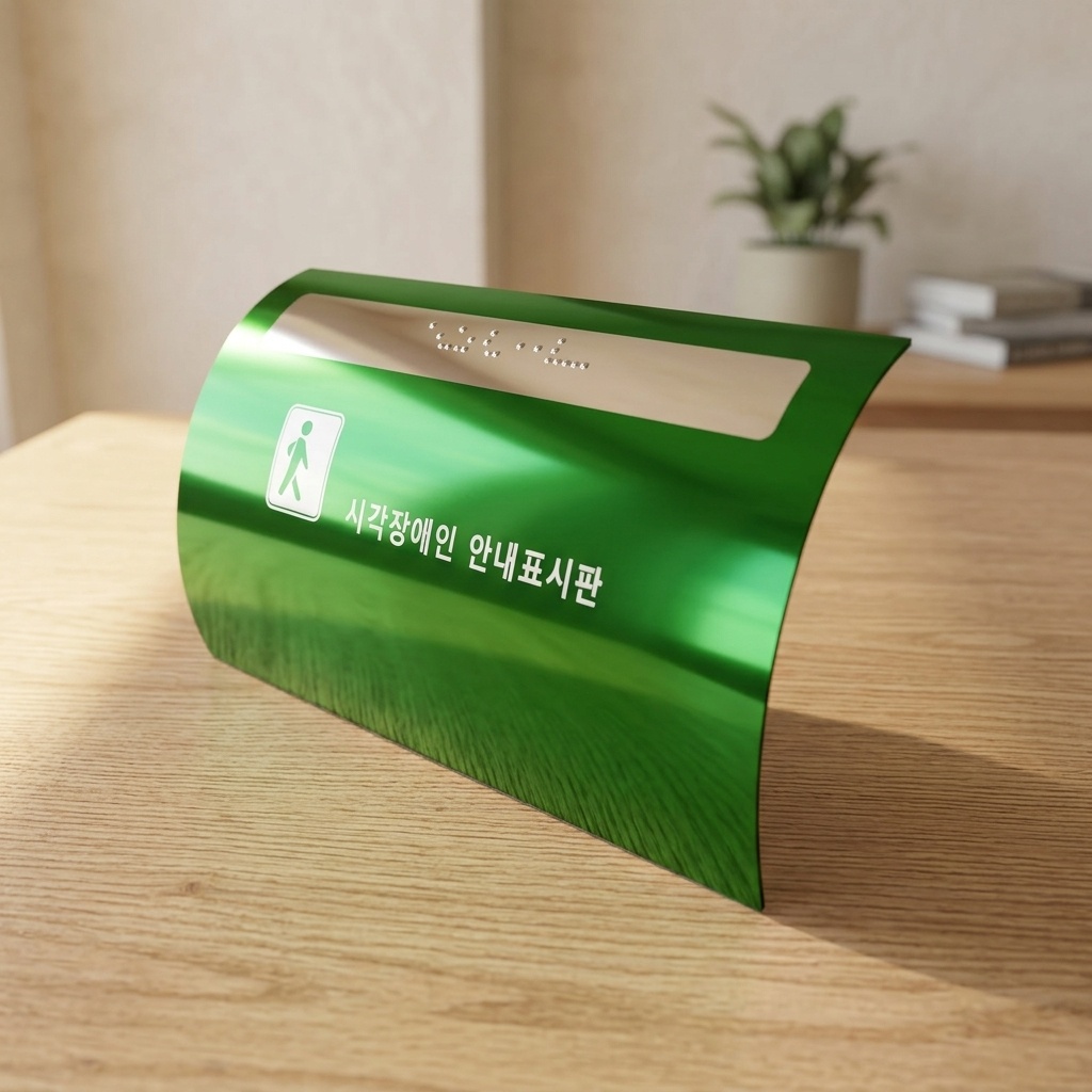 촉지점자스티커 점자스티커 작업실 화장실 점자 표지판 촉지판 실과명 점자표찰 - 상품 이미지