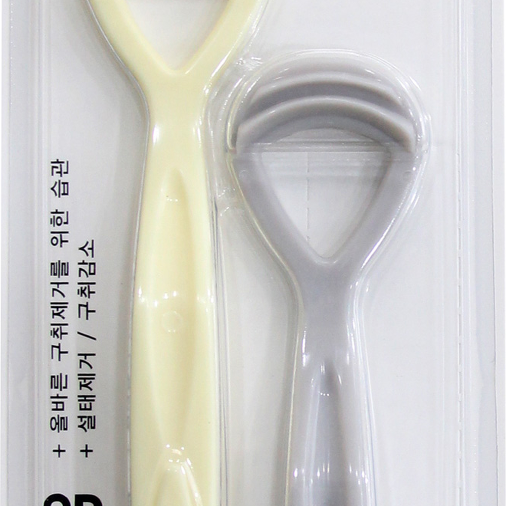 O형구강위생혀클리너 콤팩트입냄새제거설태제거기 간편세척설태관리혀닦이 2P - 상세 이미지 2