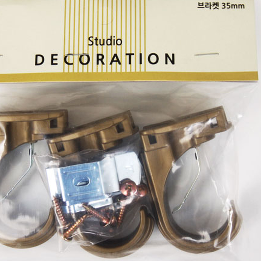 단단고정창문데코커텐브라켓 간편설치홈데코커튼봉고정대 PP재질커튼브라켓 3P 35mm - 상세 이미지 3