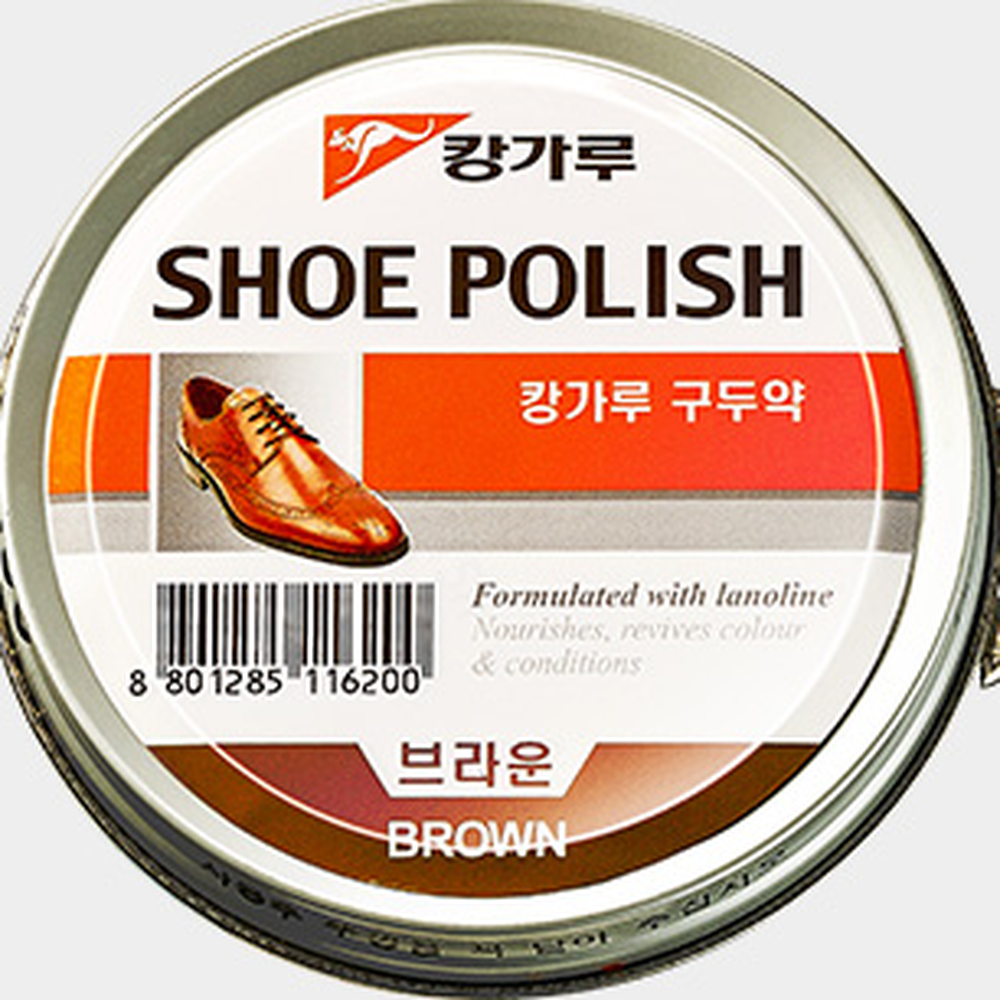 브라운컬러광택용고체구두약 가죽보호보습용구두광택제 스펀지일체형가죽케어슈폴리쉬 100g - 상세 이미지 2