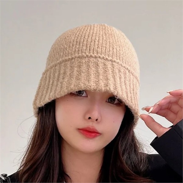 여성 가을 버킷햇 니트벙거지 여성니트모자 겨울 - 상품 이미지