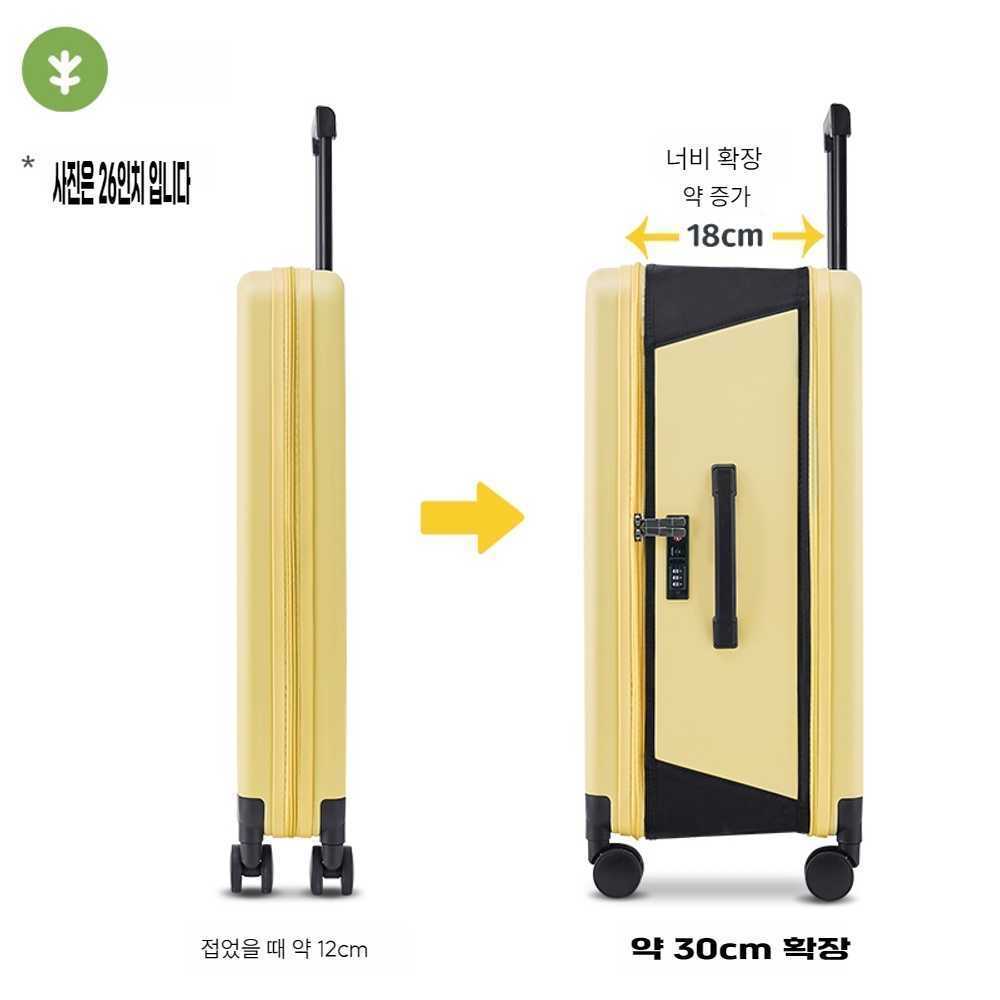 J2K 접이식 폴딩 간편 보관 캐리어 여행 휴가 가방 20인치 기내용-접이식 블루 - 상세 이미지 4